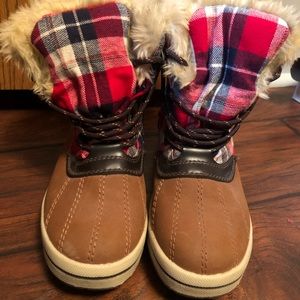 plaid boots target